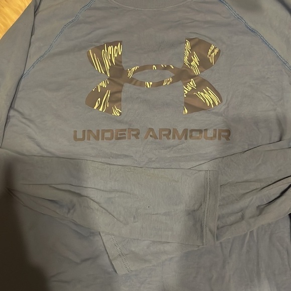 UNDER Armour Blue Long Sleeve Shirt - Picture 3 of 5
